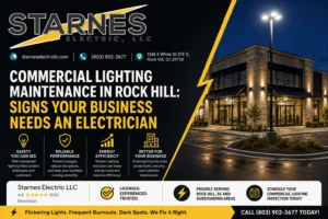 Commercial Lighting Maintenance in Rock Hill: Signs Your Business Needs an Electrician