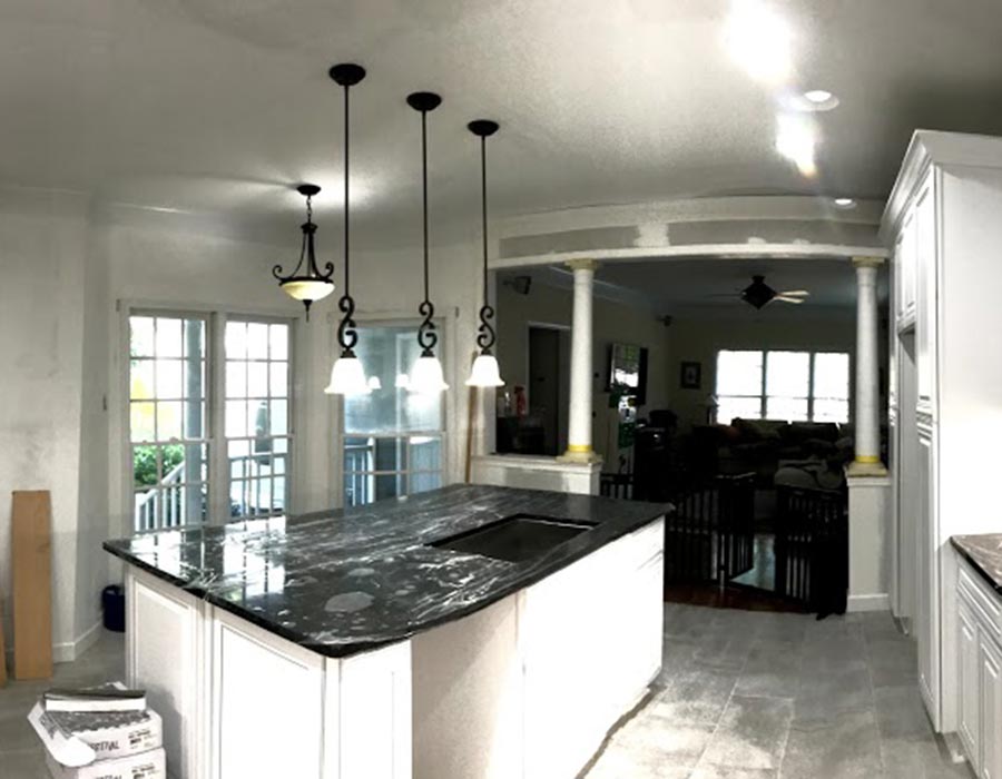 Starnes Electric | York County | pendant and recessed lighting in kitchen