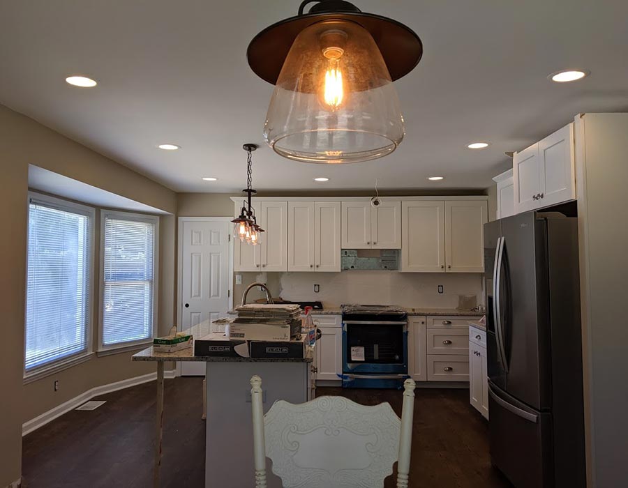 Starnes Electric | York County | beautiful lights in kitchen