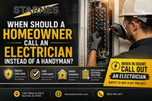 When Should a Homeowner Call an Electrician Instead of a Handyman?