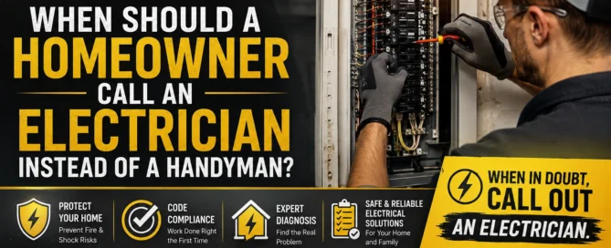 When Should a Homeowner Call an Electrician Instead of a handyman