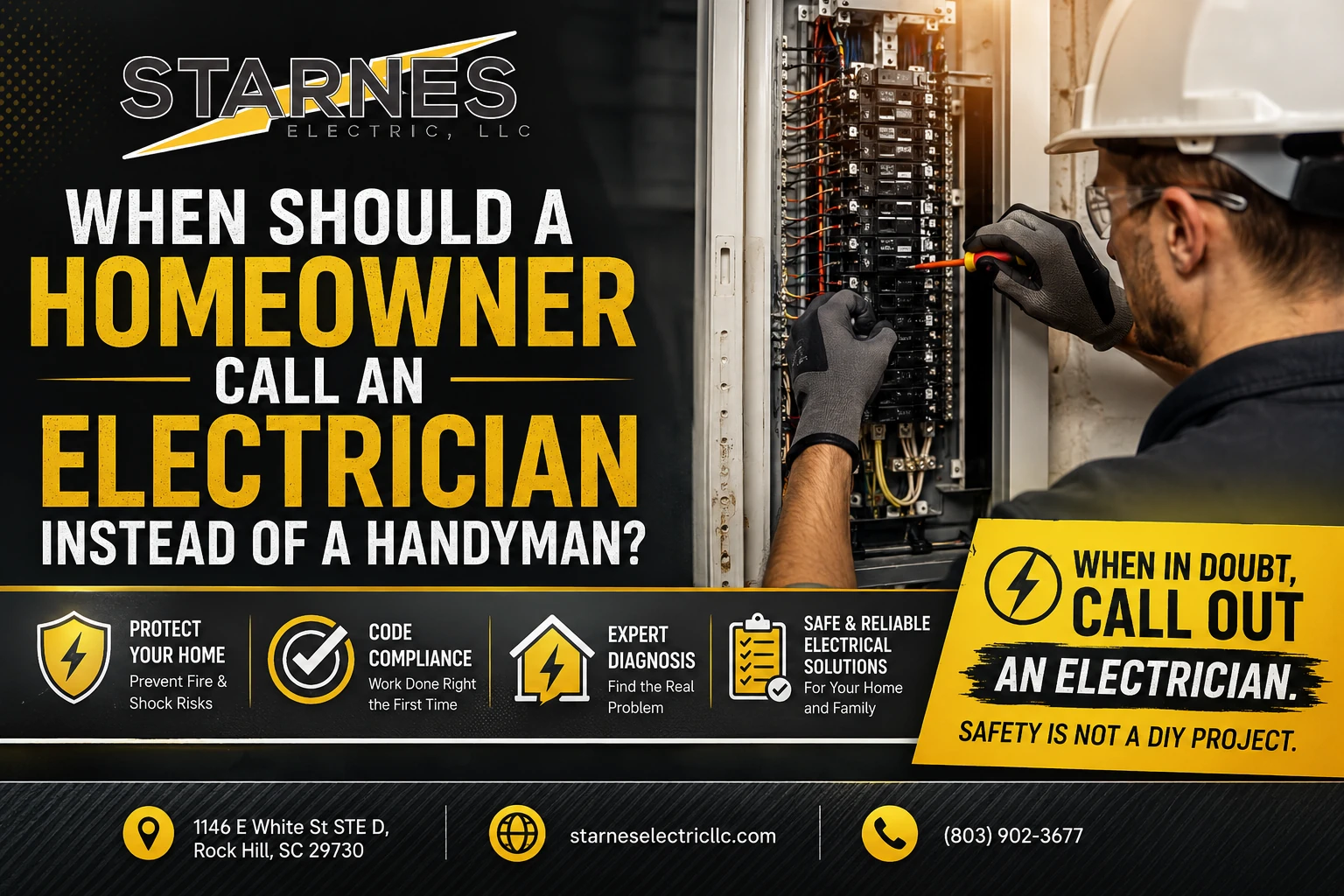 When Should a Homeowner Call an Electrician Instead of a handyman