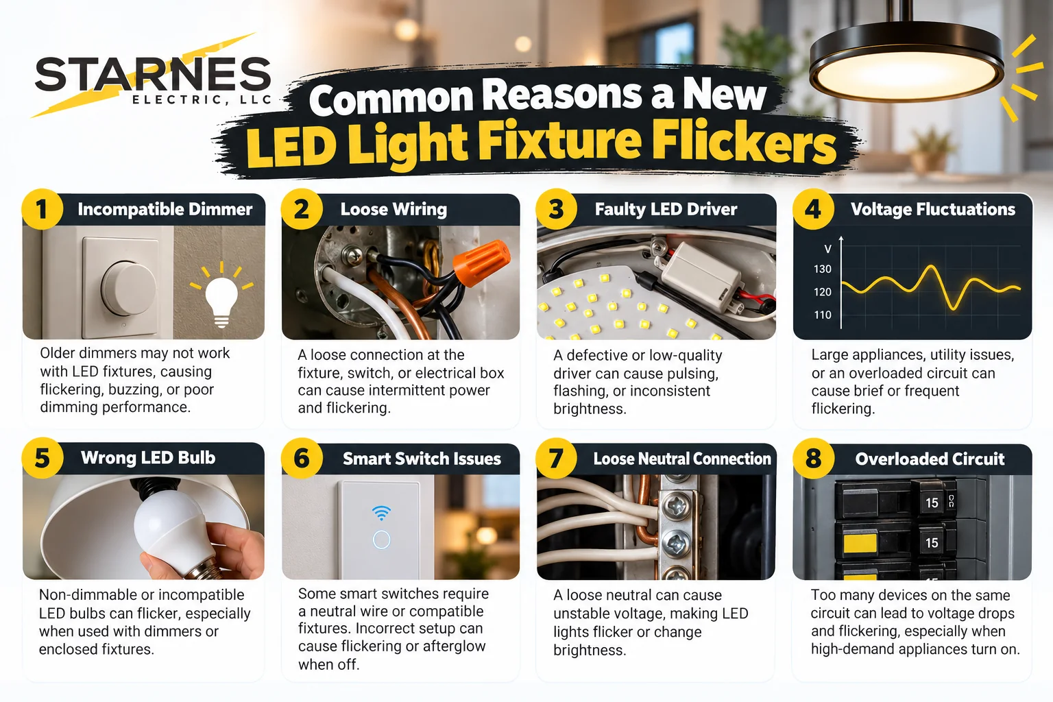 Why Does My New LED Light Fixture Flicker Middle