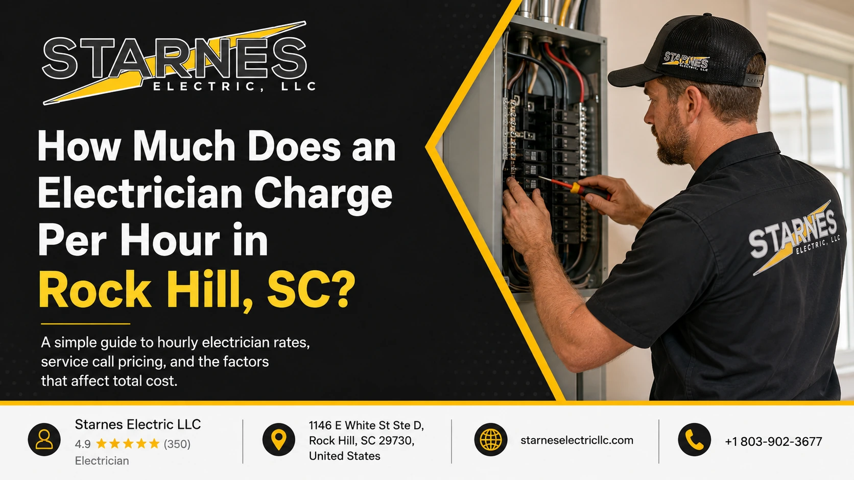 How Much Does an Electrician Charge Per Hour in Rock Hill, SC?